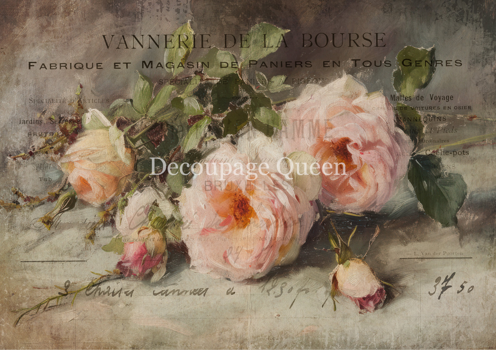 Decoupage Queen VANESSA A4 Decoupage Rice Paper DQRP0718