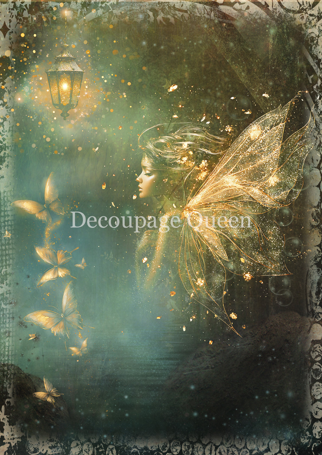 Decoupage Queen FAIRY DUST A4 Decoupage Rice Paper DQRP0738