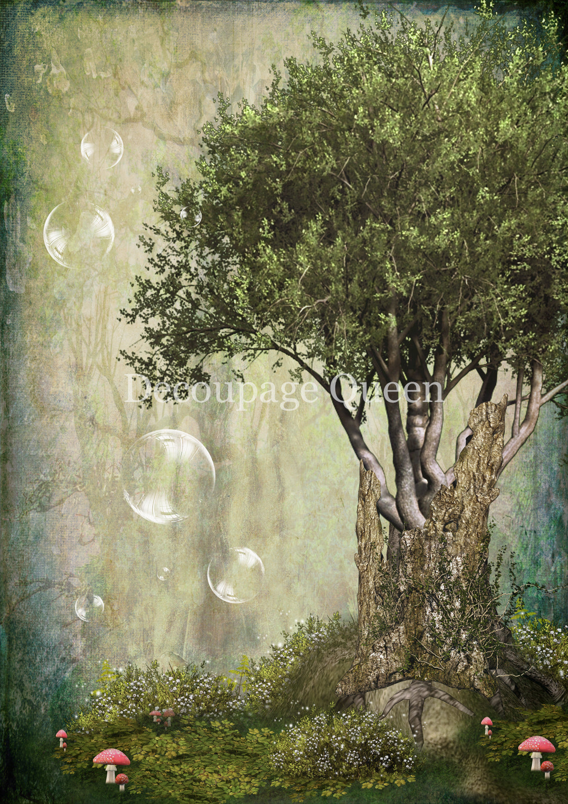 Decoupage Queen MAGICAL TREE A4 Decoupage Rice Paper DQRP0741
