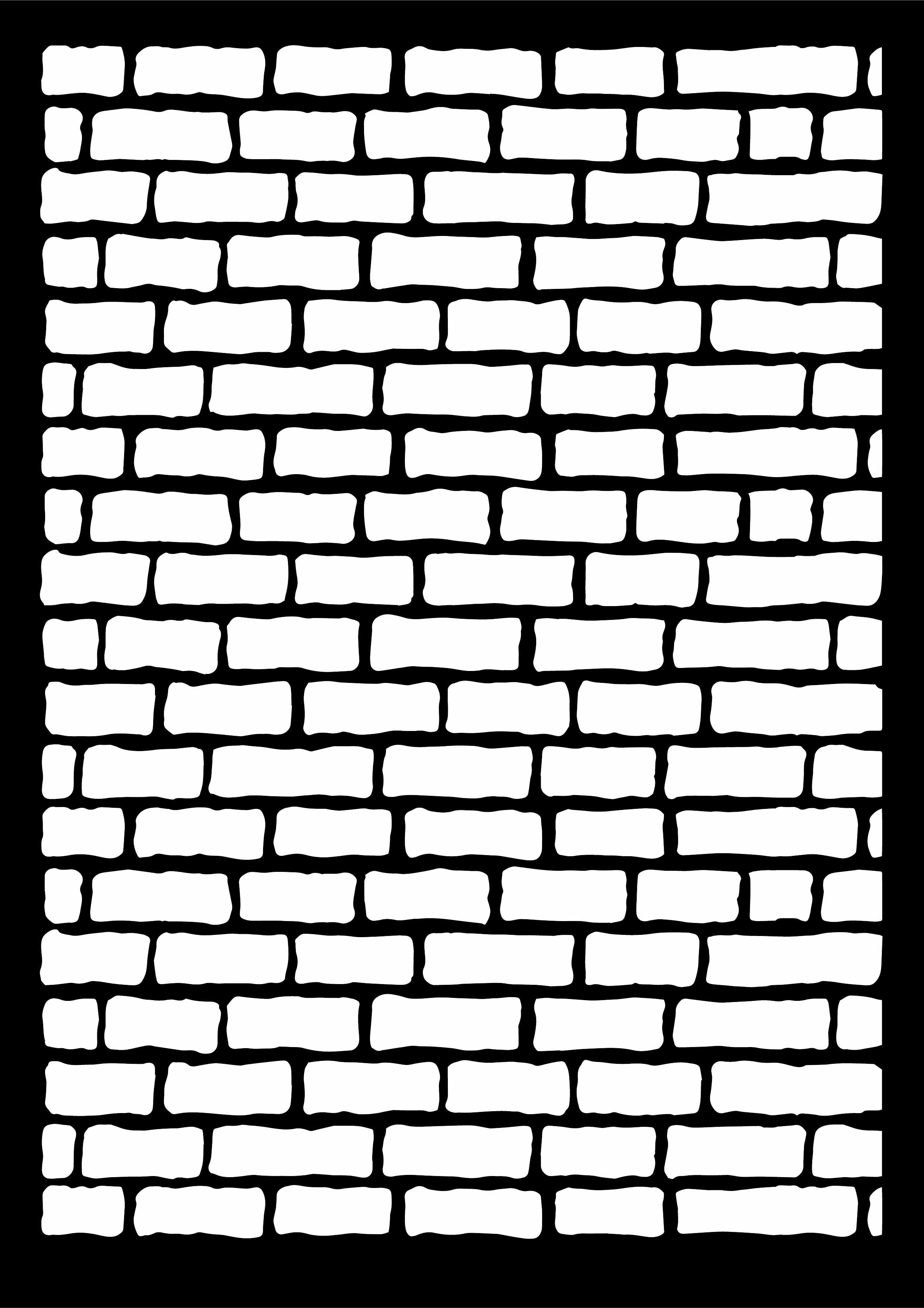 Decoupage Queen BRICK WALL A4 Reusable Stencil #DQST0011