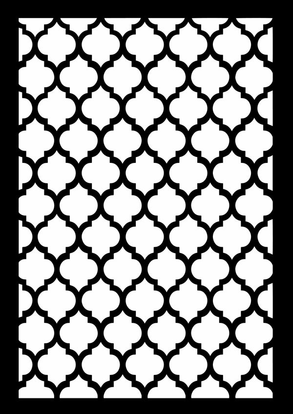 Decoupage Queen QUATREFOIL A4 Reusable Stencil #DQST0012