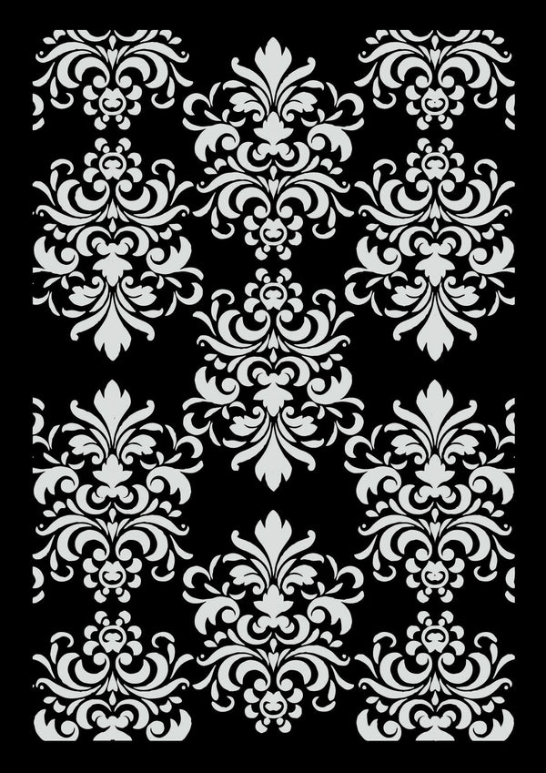 Decoupage Queen SPRING DAMASK A4 Reusable Stencil #DQST0020