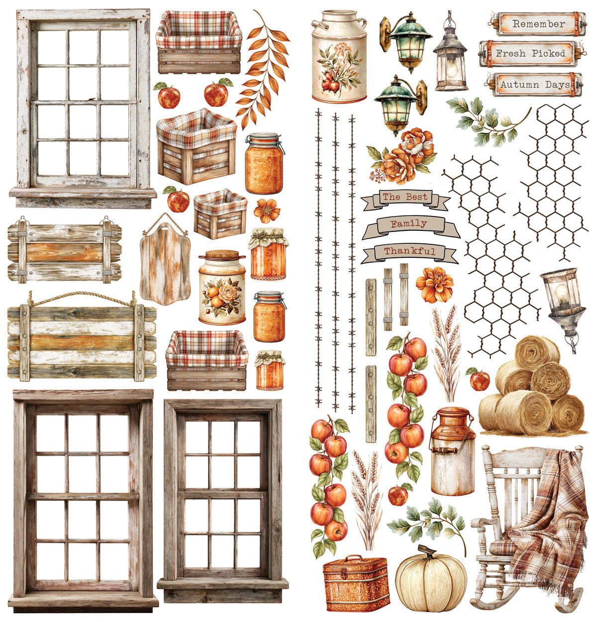 Pre-Order - 49 and Market SEASON'S BOUNTY -  Laser-Cut ELEMENTS Set #DSB-38675
