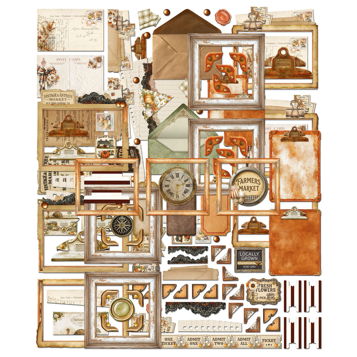 Pre-Order - 49 and Market SEASON'S BOUNTY - Laser-Cut Ephemera Set #DSB-38699