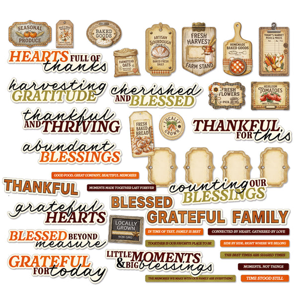 Pre-Order - 49 and Market SEASON'S BOUNTY Chipboard Assortment #DSB-38712