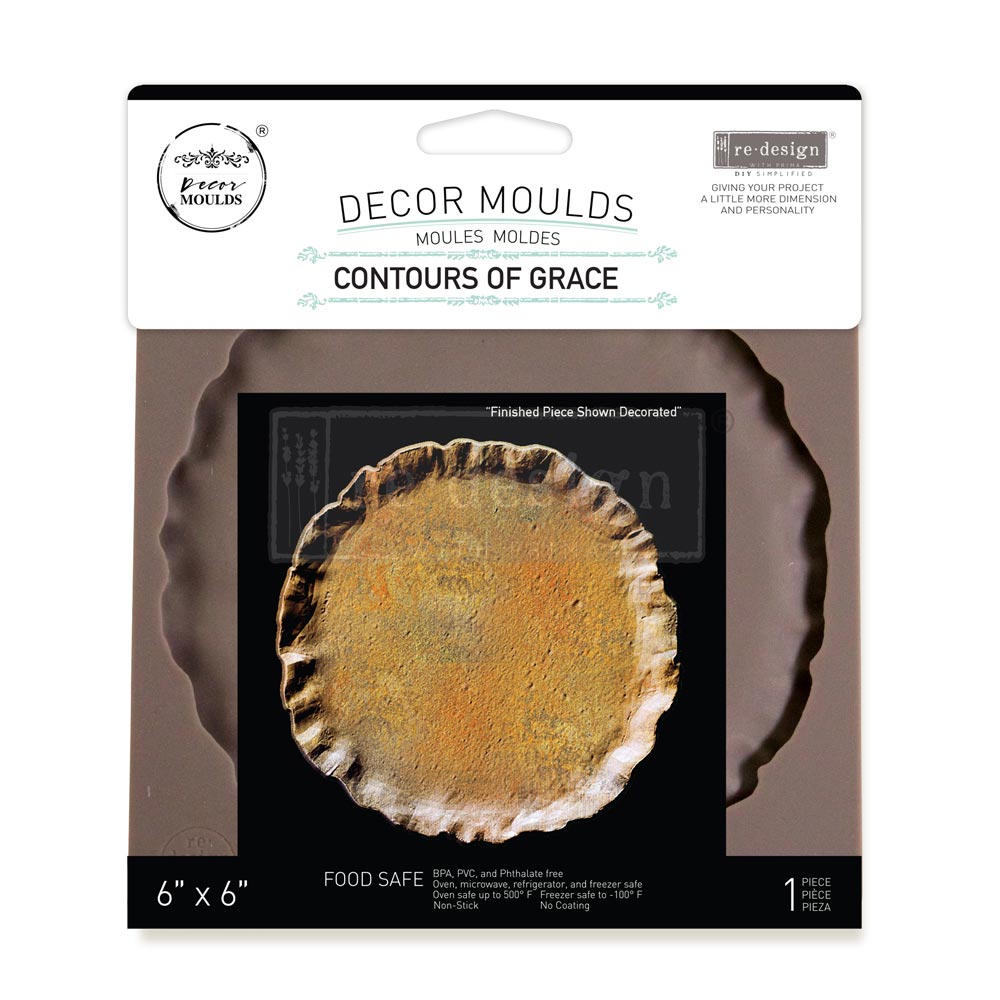 ReDesign with Prima CONTOURS OF GRACE Moulds Food Safe Heat Resistant Resin 6X6
