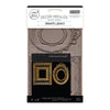 Decor moulage packaging with decorative frames and text on a white background