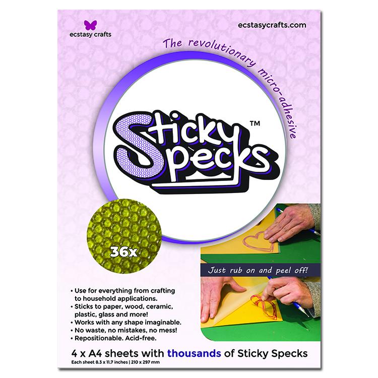 Ecstasy Crafts STICKY SPECKS Micro Adhesive 4 pcs A4 Sheets