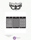 Finnabair limited edition stencil set with a moth illustration on a white background