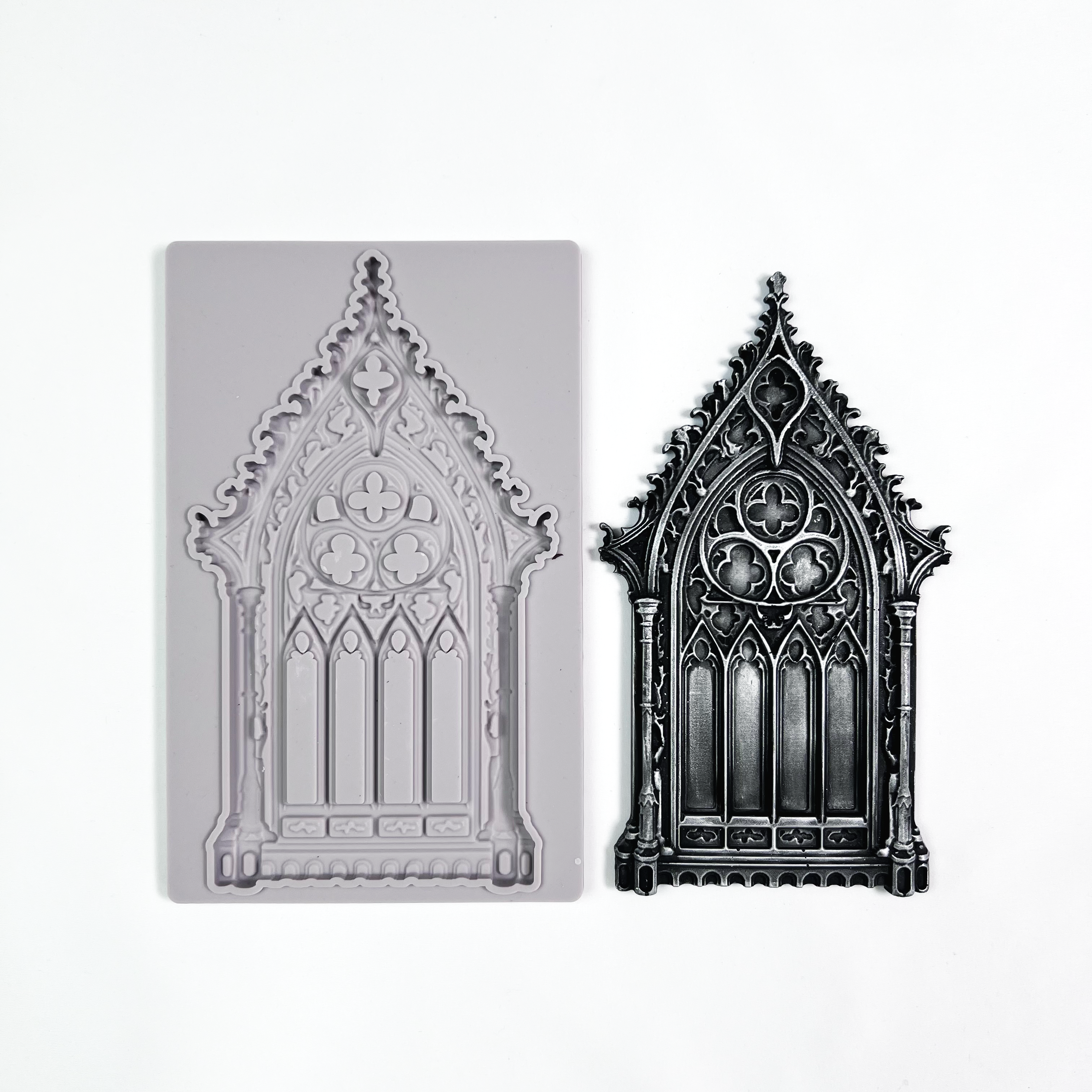 Decoupage Queen GOTHIC WINDOW Silicone Moulds Molds 5