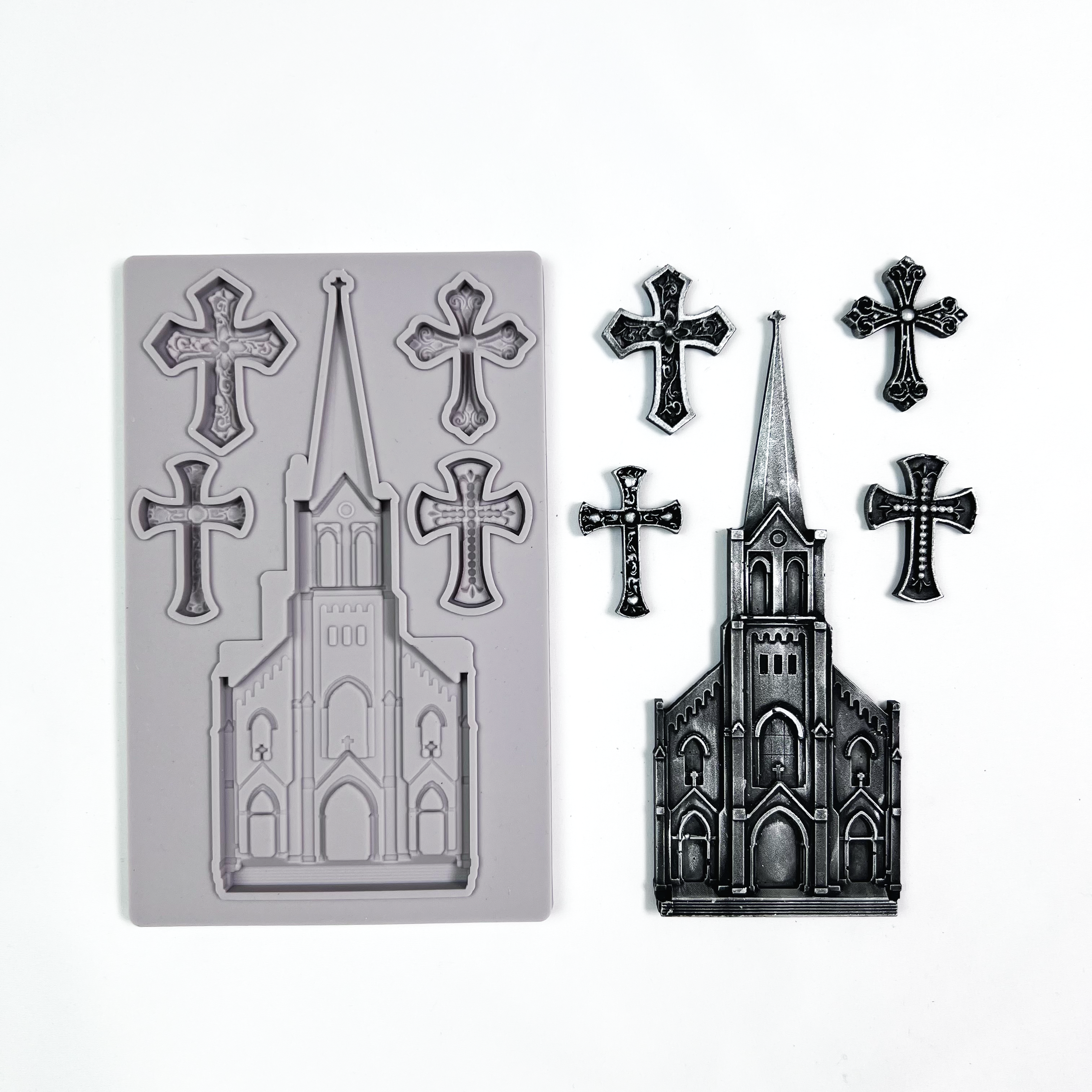 Decoupage Queen HOUSE OF FAITH Silicone Moulds Molds 5