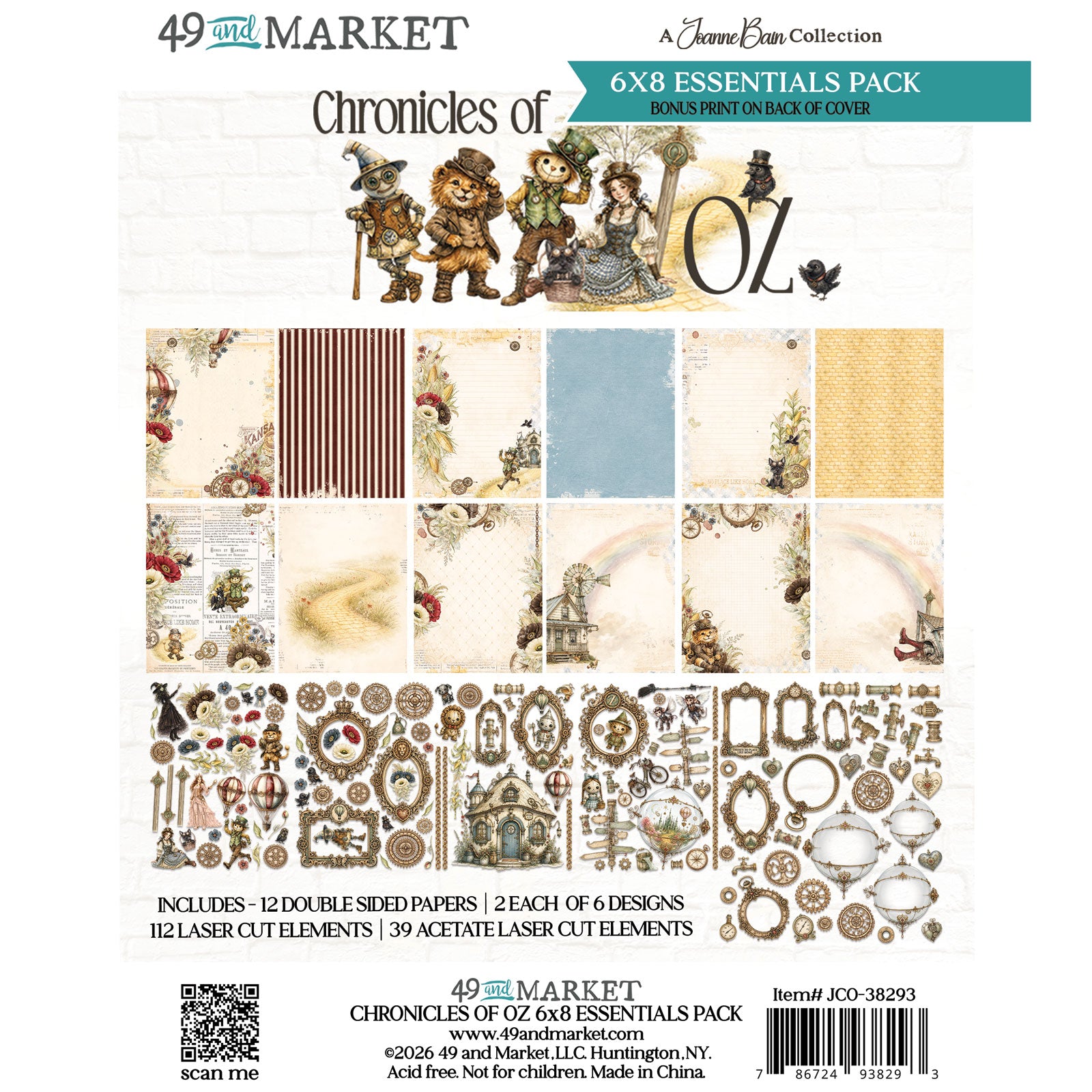 PRE-ORDER - 49 and Market CHRONICLES OF OZ 6X8 ESSENTIALS Pack #JCO-38293