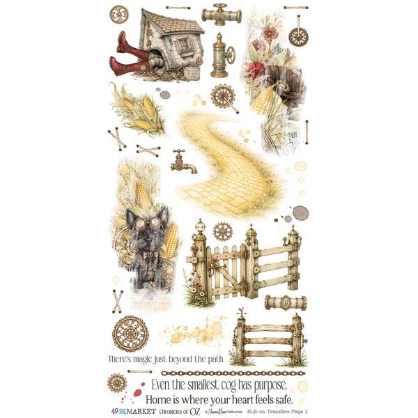 PRE-ORDER - 49 and Market CHRONICLES OF OZ 6x12 ESSENTIAL Rub-On Transfers #JCO-38422