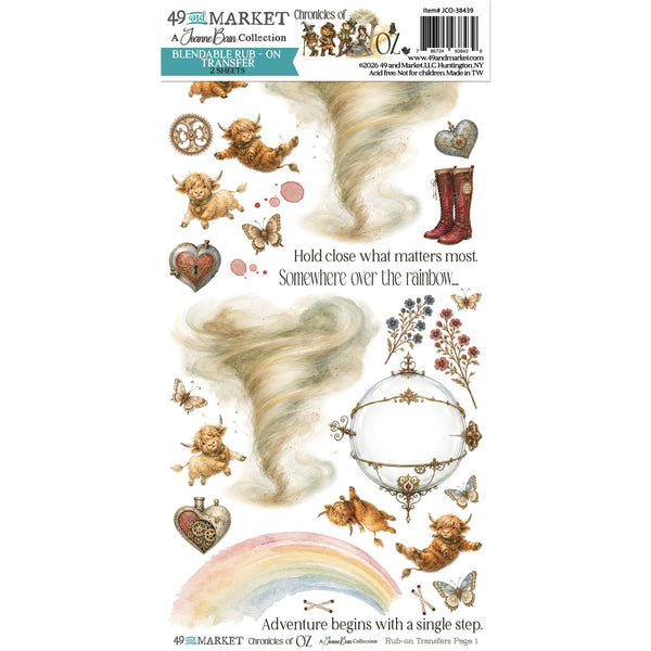 PRE-ORDER - 49 and Market CHRONICLES OF OZ 6x12 Blendable Rub-On Transfers #JCO-38439