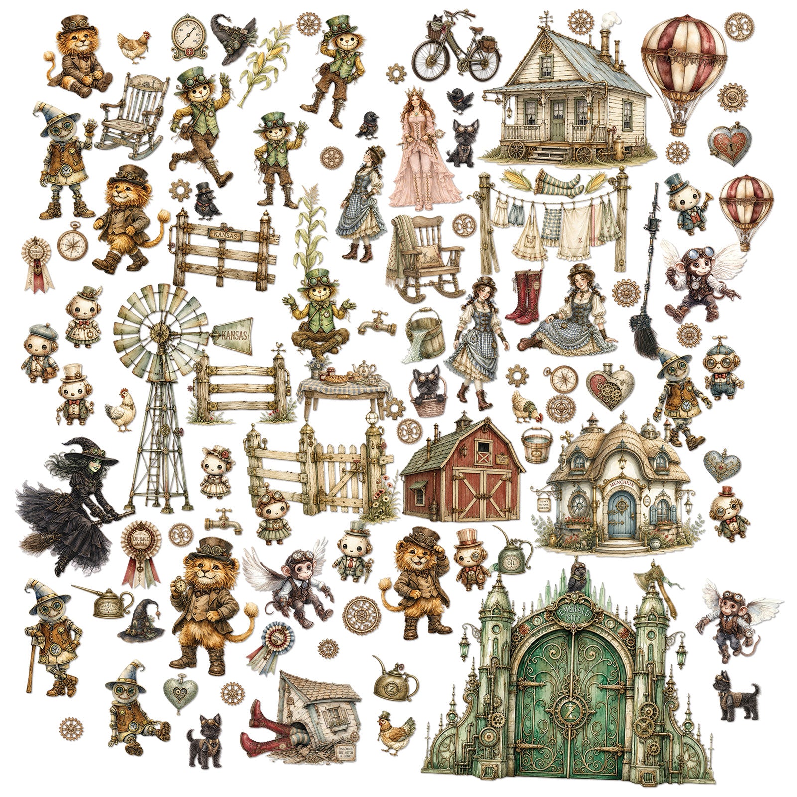 Pre-Order - 49 and Market CHRONICLES OF OZ -  Laser-Cut ELEMENTS Set #JCO-38446