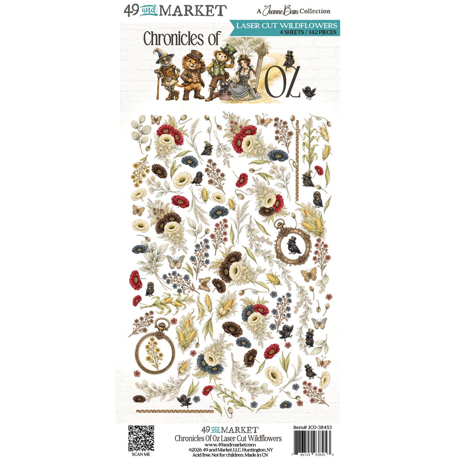 Pre-Order - 49 and Market CHRONICLES OF OZ -  Laser-Cut WILDFLOWERS Set #JCO-38453