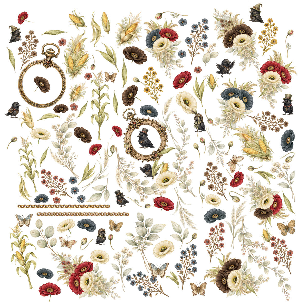 Pre-Order - 49 and Market CHRONICLES OF OZ -  Laser-Cut WILDFLOWERS Set #JCO-38453