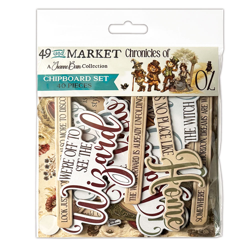 Pre-Order - 49 and Market CHRONICLES OF OZ Chipboard Assortment 53 pcs #JCO-38484