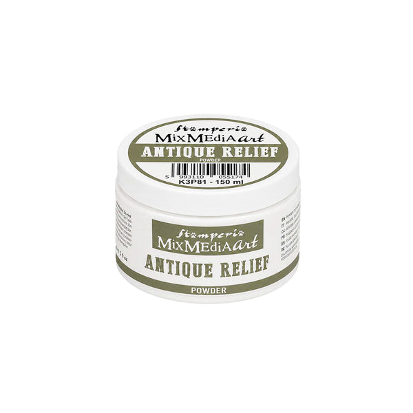 Stamperia Mix Media Art ANTIQUE RELIEF POWDER and BONDING GEL Matte and Clear