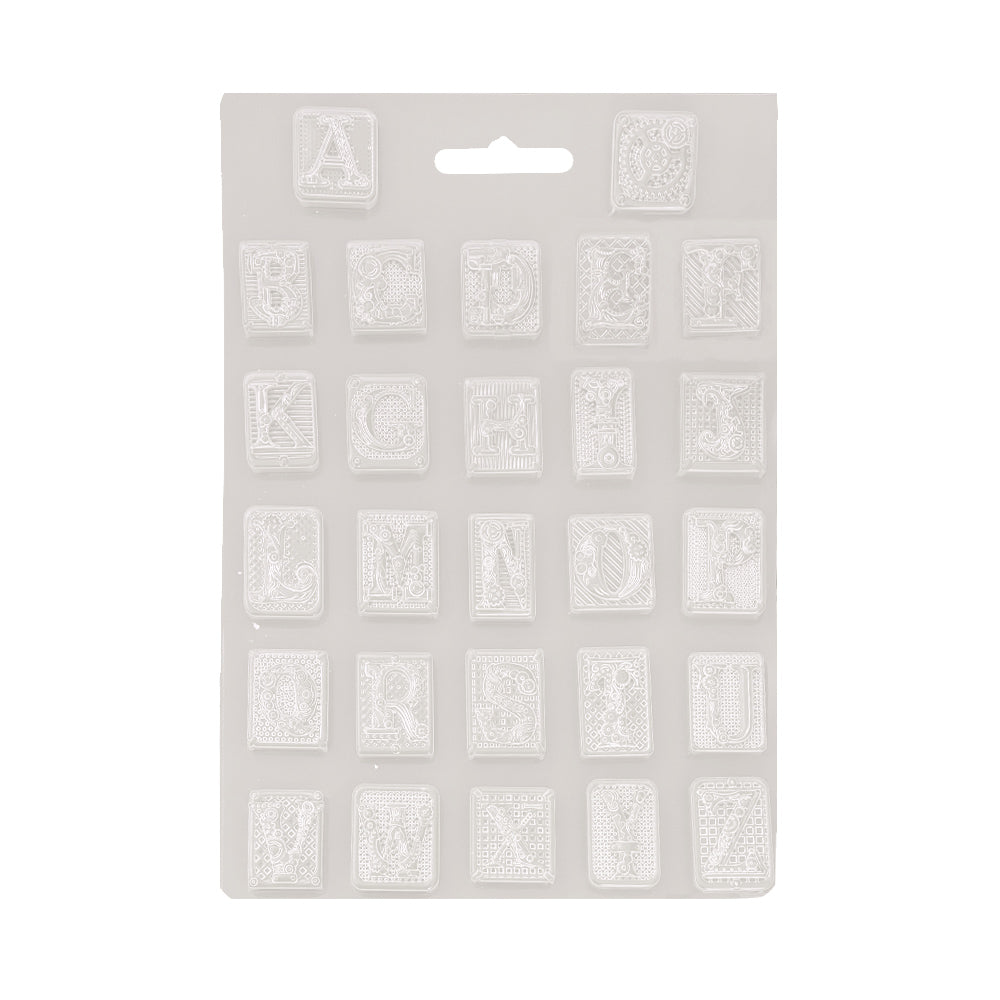 Stamperia MASTER OF MAGIC - ALPHABET Soft Mould A4 Cold Pour Mixed Media #K3PTA4589