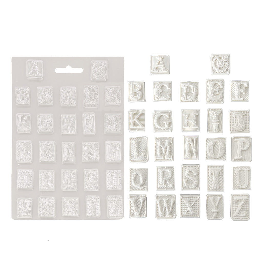 Stamperia MASTER OF MAGIC - ALPHABET Soft Mould A4 Cold Pour Mixed Media #K3PTA4589