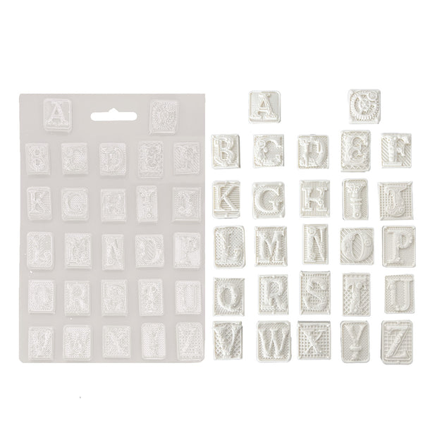 Stamperia MASTER OF MAGIC - ALPHABET Soft Mould A4 Cold Pour Mixed Media #K3PTA4589