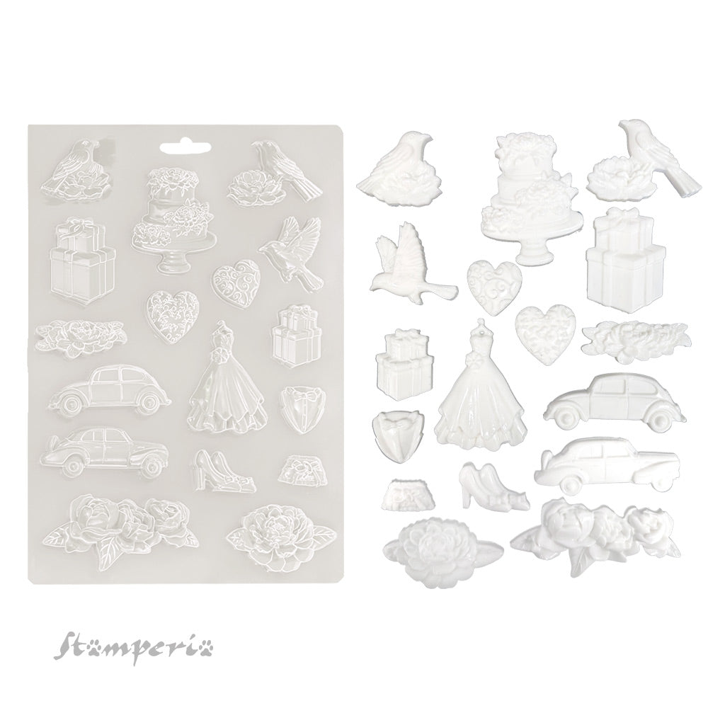 Stamperia TIMELESS Soft Mould A4 Cold Pour Mixed Media #K3PTA4592