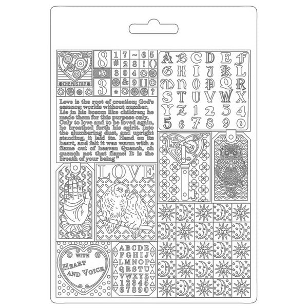 Stamperia Soft Mould A5 ALCHEMY PATCHWORK Texture Impression #K3PTA5607