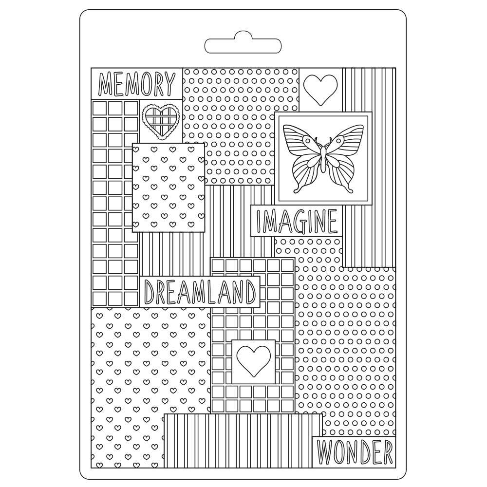Stamperia Soft Mould A5 DayDream PATCHWORK Texture Impression #K3PTA5615