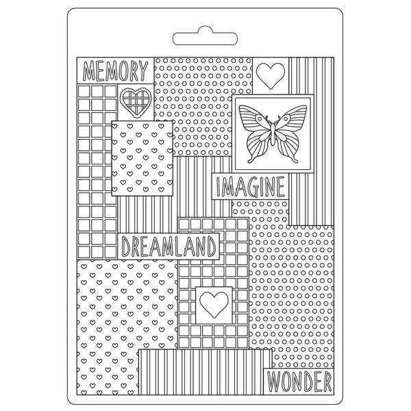 Stamperia Soft Mould A5 DayDream PATCHWORK Texture Impression #K3PTA5615