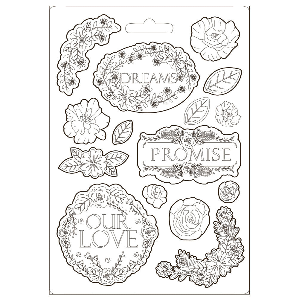 Stamperia Soft Mould A5 GARDEN Of PROMISES DREAMS  #K3PTA5621