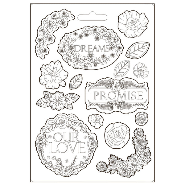 Stamperia Soft Mould A5 GARDEN Of PROMISES DREAMS  #K3PTA5621