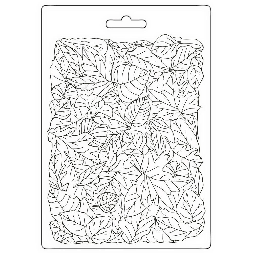 Stamperia WOODLAND LEAVES PATTERN Soft Mould A5 #K3PTA5658