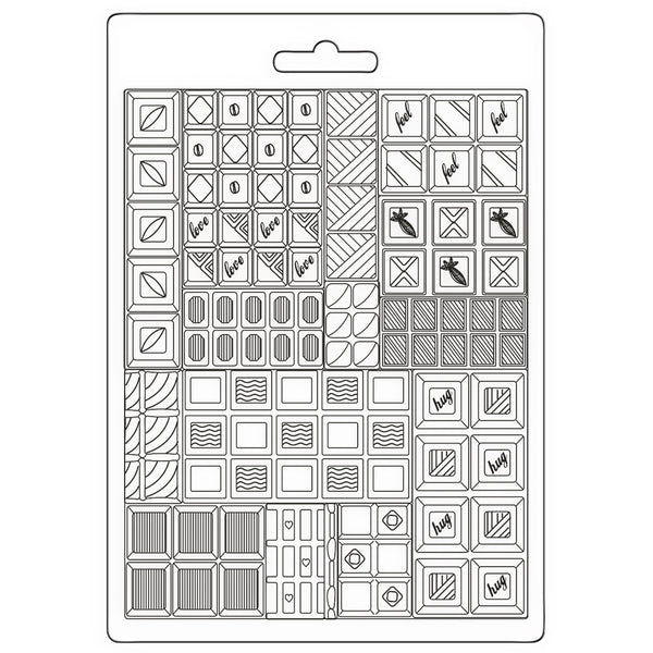 Stamperia COFFEE and CHOCOLATE BARS A5 Soft Mould #K3PTA5659