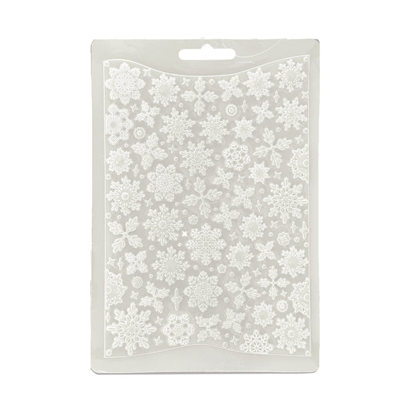 Stamperia Create Happiness DEWDROPS SNOWFLAKES A5 Soft Mould Cold Pour Resin #K3PTA5664