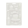 PRE-ORDER Stamperia MASQUERADE FLUTE and CAKES A5 Soft Mould Cold Pour Resin #K3PTA5667