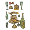 PRE-ORDER Stamperia MASQUERADE FLUTE and CAKES A5 Soft Mould Cold Pour Resin #K3PTA5667