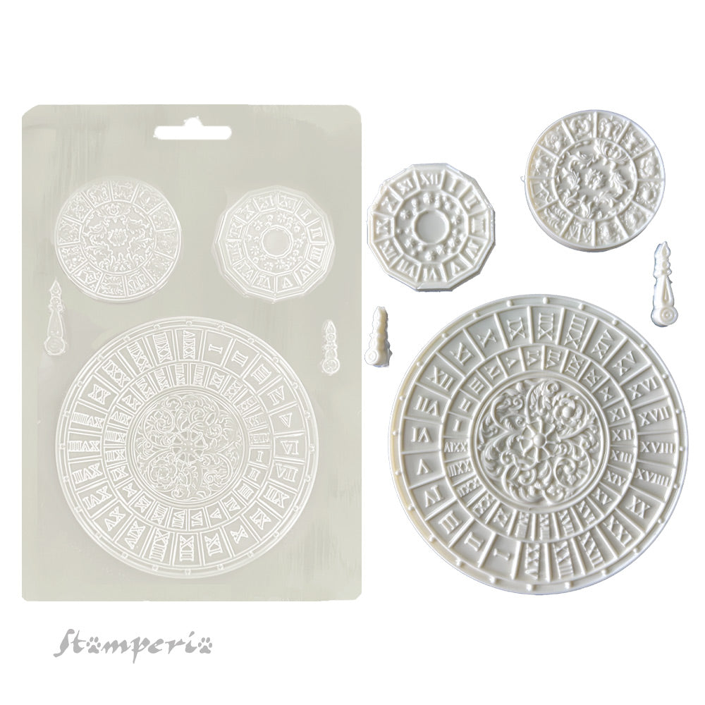 Stamperia Venice City of Art - CLOCKS Soft Mould A5 #K3PTA5673