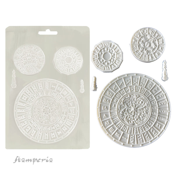 Stamperia Venice City of Art - CLOCKS Soft Mould A5 #K3PTA5673