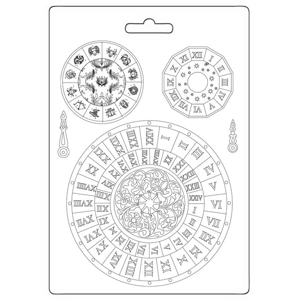 Stamperia Venice City of Art - CLOCKS Soft Mould A5 #K3PTA5673