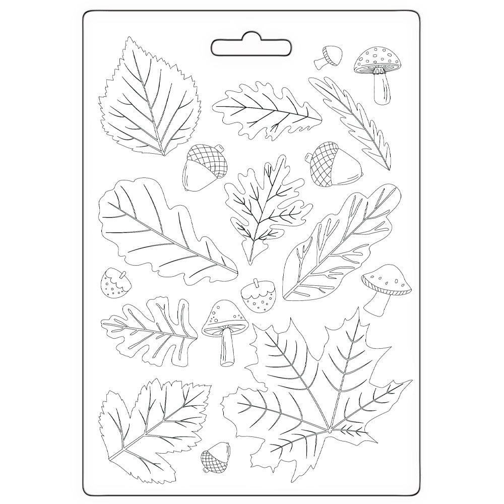 Stamperia Soft Mould A5 WHISPERING WOODS - LEAVES #K3PTA5676