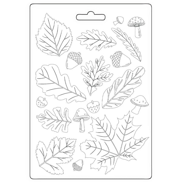 Stamperia Soft Mould A5 WHISPERING WOODS - LEAVES #K3PTA5676