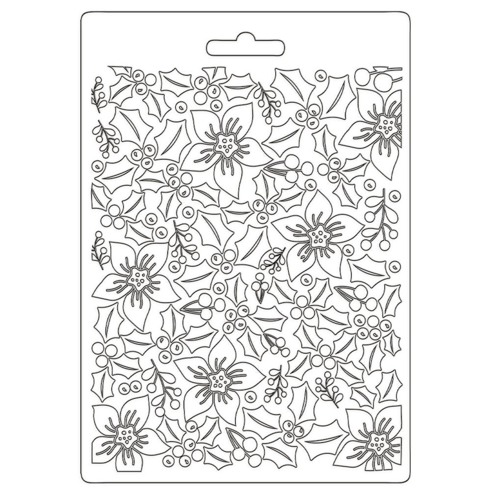 Stamperia Soft Mould A5 Classic Christmas TEXTURE Mixed Media #K3PTA586