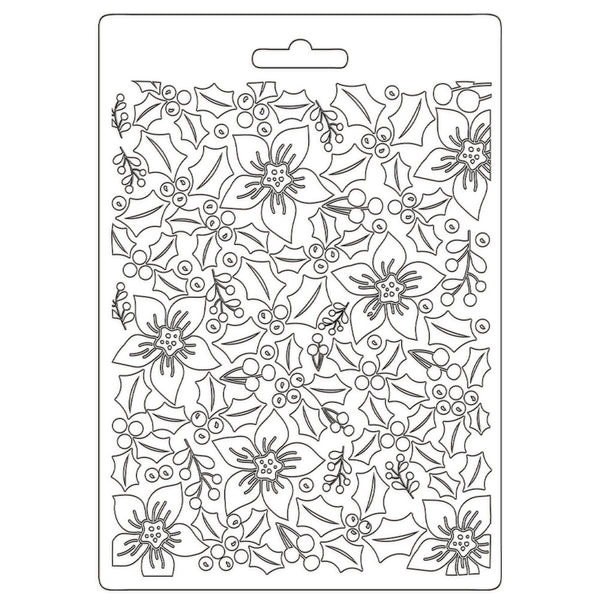 Stamperia Soft Mould A5 Classic Christmas TEXTURE Mixed Media #K3PTA586