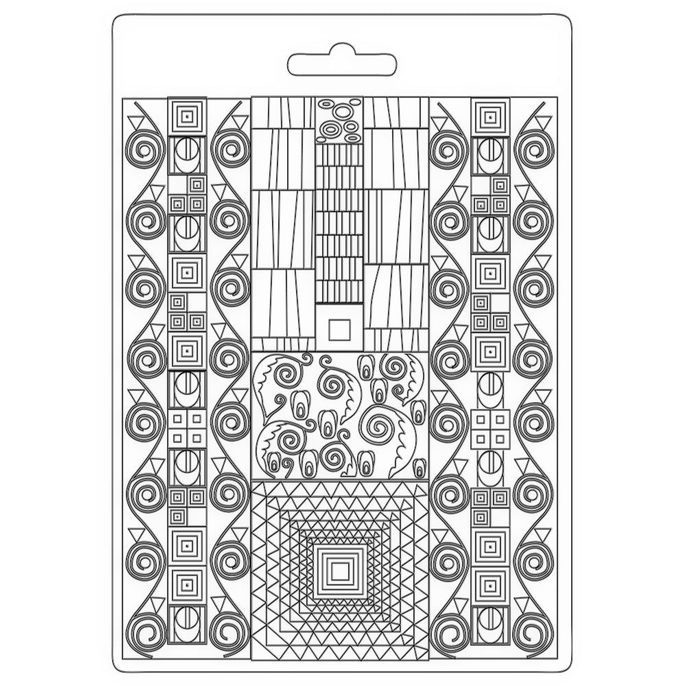 Stamperia Soft Mould A5 KLIMT PATTERNS Mixed Media Texture Impression Cold Pour #K3PTA599