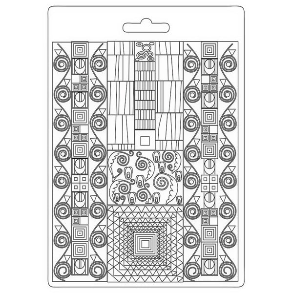 Stamperia Soft Mould A5 KLIMT PATTERNS Mixed Media Texture Impression Cold Pour #K3PTA599