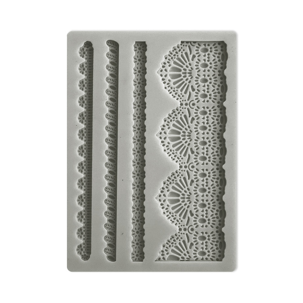 Stamperia SUNFLOWER Art LACE and BORDER A6 Silicone Mixed Media Moulds Molds Resin #KACM15