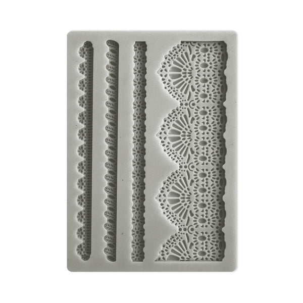 Stamperia SUNFLOWER Art LACE and BORDER A6 Silicone Mixed Media Moulds Molds Resin #KACM15