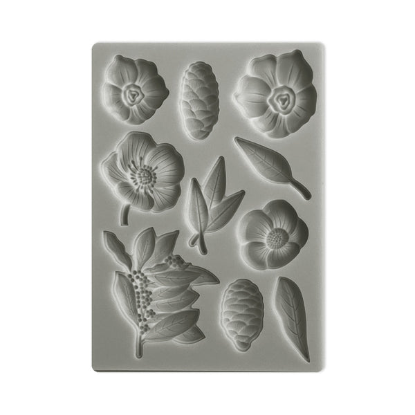 Stamperia CHRISTMAS PINECONES A6 Silicone Mixed Media Moulds Molds Resin #KACM17
