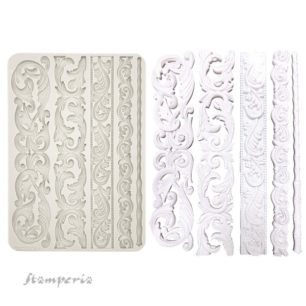 Stamperia Mix Media Art Stories STRIPES A4 BIG Silicone Mould #KACMA401